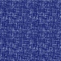 Vector blue indigo seamless fabric texture. Canvas for embroidery. Smaller file size. Suitable for textile, gift wrap Royalty Free Stock Photo