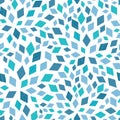 Vector blue mosaic texture seamless pattern