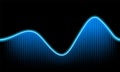 Vector blue neon wave. Glowing spark trail tracing Royalty Free Stock Photo