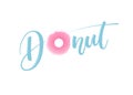 Vector Blue and pink Donut logo