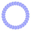 Vector blue round frame