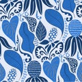 Vector blue Seamless Tough Pattern