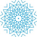 Blue snowflake shape icon