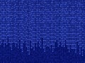 Vector Blue Software Background, Matrix Data Wallpaper, Falling Numbers.