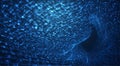 vector blue stream of luminous particles and crystals, virtual data