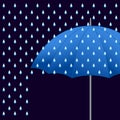 Vector blue umbrella.