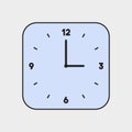 vector blue wall clock icon illustration Royalty Free Stock Photo