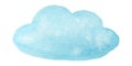 Vector blue watercolor paint cloud isolated on white for Your design