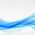 Vector blue wave transparent elegant background Royalty Free Stock Photo