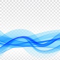 Vector blue wave transparent elegant background Royalty Free Stock Photo