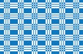 Vector blue and white Gingham check pattern design. Royalty Free Stock Photo