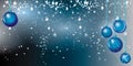 Vector blue xmas background abstract. Christmas ball snow orname