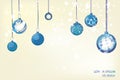 Vector blue xmas background abstract. Christmas ball snow orname