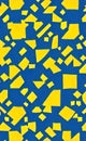 Vector blue yellow geometric background in Swedish flag concept. Can be used in cover design, book design. Seamless pattern. Royalty Free Stock Photo
