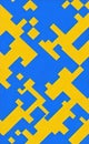 Vector blue yellow geometric background in Swedish flag concept. Can be used in cover design, book design. Seamless pattern. Royalty Free Stock Photo