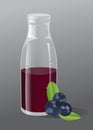 Vector blueberry juice