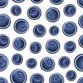 Vector Blueberry Seamless Pattern