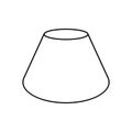 Vector blunted cone with gradients and shadow for game, icon, package design, logo, mobile, ui, web, education. 3d cone
