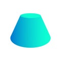 Vector blunted cone with gradients and shadow for game, icon, package design, logo, mobile, ui, web, education. 3d cone
