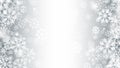 Vector Blurred Motion Magic Christmas Snow 3D Effect With Realistic White Snowflakes Overlay On Light Silver Background Royalty Free Stock Photo
