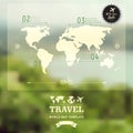 Vector blurred natural landscape. Map on blurry background. Ide Royalty Free Stock Photo