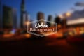 Vector blurred urban background. Night city Royalty Free Stock Photo