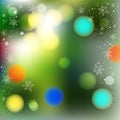 Vector blurred winter abstract background. Christmas tree green Royalty Free Stock Photo