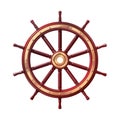 Vector boat handwheel, ship wheel helm