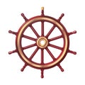 Vector boat handwheel, ship wheel helm