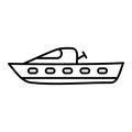 Vector Boat Outline Icon Design Royalty Free Stock Photo