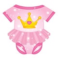 Vector Bodysuit for Princess Baby Girl
