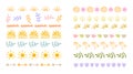 Hand Drawn Boho Doodle Borders Set Cute Strokes