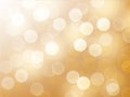 Vector bokeh abstract background with gold tone.