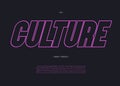 Vector bold culture font modern typography Royalty Free Stock Photo