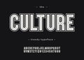 Vector bold culture font trendy typography Royalty Free Stock Photo