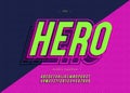 Vector bold hero font