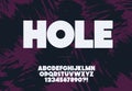 Vector bold hole font