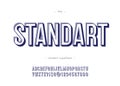 Vector bold standart font modern typography