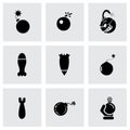 Vector bomb icon set