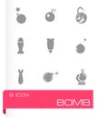 Vector bomb icon set