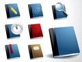 Vector book icon set Royalty Free Stock Photo