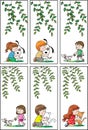 Vector book mark for children