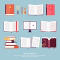 Vector book set Royalty Free Stock Photo