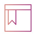 Vector Bookmarked Page Icon For Personal And Commercial Use Royalty Free Stock Photo