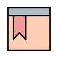 Vector Bookmarked Page Icon For Personal And Commercial Use.
