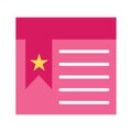 Vector Bookmarked Page Icon For Personal And Commercial Use.