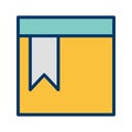 Vector Bookmarked Page Icon For Personal And Commercial Use.