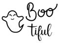 Vector Bootiful Ghost. Royalty Free Stock Photo