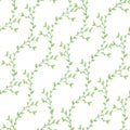 vector border with branches and leaves in hand drawn style isolated on white. Trendy floral background. Vector seamless