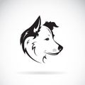 Vector of a border collie dog on white background. Pet.